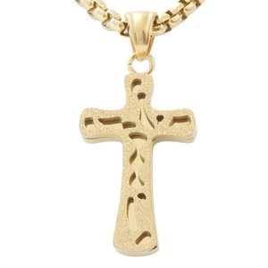 Men's Stainless Steel <b>Cross</b> Pendant Necklace Geometric Design Punk Style Trendy Jewelry 120214 - Product Image 1