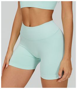 Shorts de sport sans couture pour femme, résistants aux squats, avec taille côtelée, <span class=keywords><strong>coupe</strong></span> en V et côtés froncés, résistants à l'usure - Product Image 5