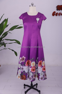 Vestido Casual Elegante de Alta Calidad, Tejido de Poliéster Suave con Estampado Floral, Vestido de Talla Grande para Mujer con Spandex - Product Image 6
