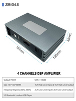 Procesador de Audio para Auto Bluetooth 5.2 Premium, 4 Canales, Calidad de Sonido Hi-Fi, Amplificador de Potencia Automotriz Universal Dsp