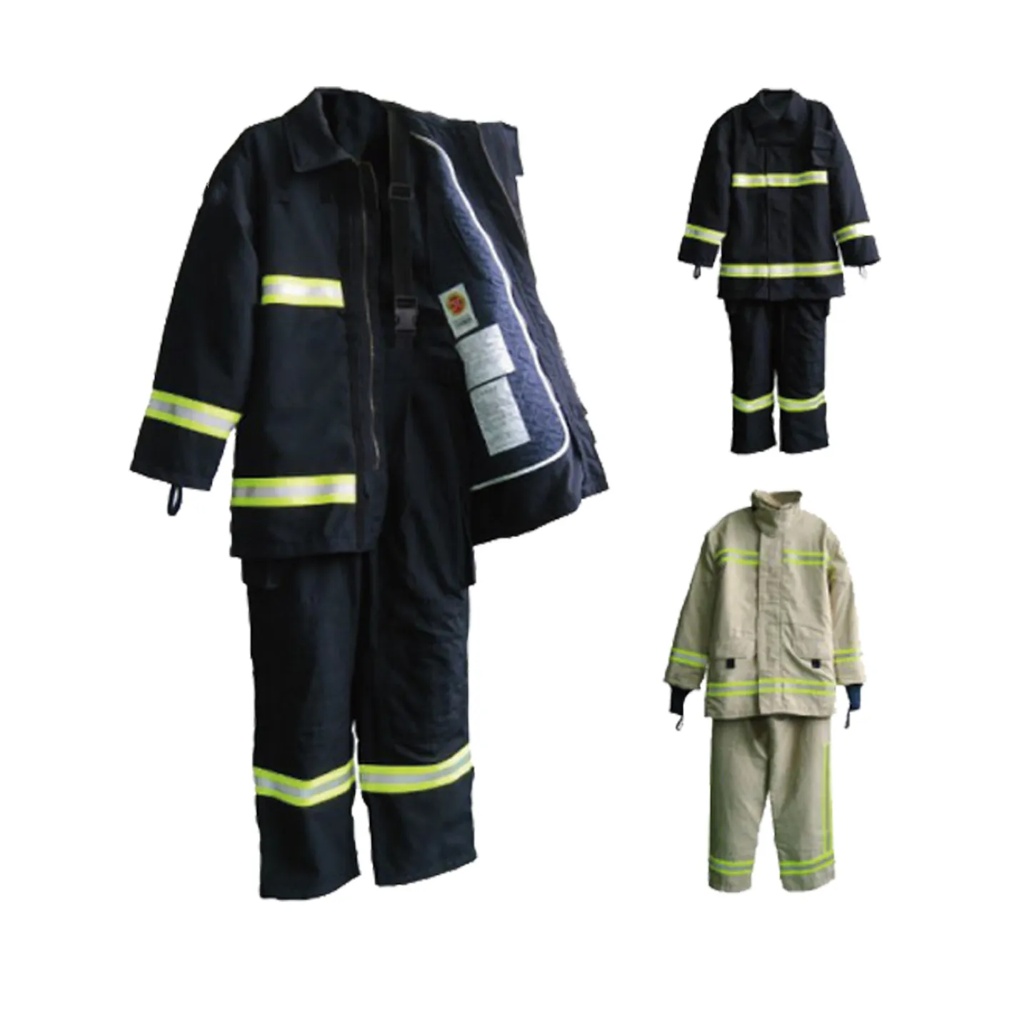 防錆ブロック有害化学物質防火PPEEN消防スーツ制服反射テープ付き消防士用