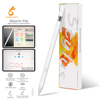 Pena Stylus Aktif Anti-Sentuhan Telapak Tangan, Daya Tarik Magnetik, Ujung Dapat Diganti, Ujung POM 1.7mm, Port Type-C Tersembunyi, Aplikasi untuk Baterai