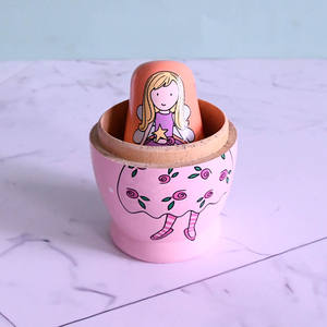 Figura de niña <span class=keywords><strong>Ángel</strong></span> animada, muñecas apilables de madera de 5 capas para regalo de recuerdo - Product Image 2