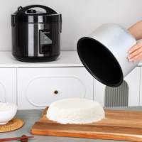 Soldes d'usine : Cuiseur à riz électrique portable automatique, petit électroménager de cuisine, intérieur antiadhésif en aluminium, avec tasse doseuse pour usage domestique