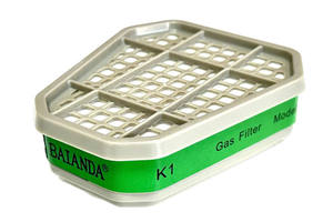 Masque respiratoire réutilisable demi-visage K1 pour l'ammoniaque et les dérivés d'ammoniaque organique, filtre à gaz, cartouche chimique - Product Image 2