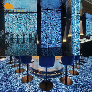 Backlit màu xanh <span class=keywords><strong>Agate</strong></span> mờ bán quý đá quý <span class=keywords><strong>Onyx</strong></span> <span class=keywords><strong>slab</strong></span> cho nhà bếp Bar Countertop bảng Top tường nền trang trí nội thất - Product Image 5