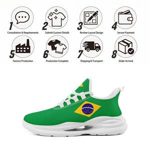Chaussures de sport personnalisées en gros <span class=keywords><strong>avec</strong></span> nom d'équipe, série OEM ODM, impression à la demande, logo personnalisé, baskets respirantes FN079-26027049-1 - Product Image 4