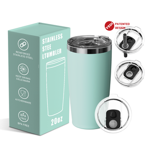 Personnalisé en vrac 10oz 20oz 30oz Tasse de voyage isolée à double paroi en acier inoxydable <span class=keywords><strong>Café</strong></span> Vin Bière - Product Image 3