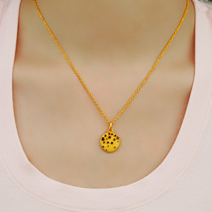 Collana con Croce in Argento Sterling 925 con Filigrana Italiana SHOREA, Pendente Retrò con Monete d'Oro Impilabili e Catena Antica - Product Image 2