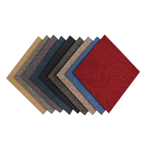 Thương mại sang trọng 50x50 văn phòng sàn gạch Thảm 50x50 vuông PVC nylon cao su trở lại với mô hình kẻ sọc để sử dụng nhà - Product Image 3