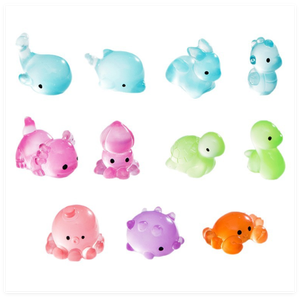 ตัวการ์ตูนขนาดเล็กสุดน่ารักสำหรับเด็กในอ่างอาบน้ำของเล่นรูปสัตว์ทะเลทำจากยางเรซินเรืองแสงขนาดเล็กรูปสัตว์ในโลกมหาสมุทรตกแต่ง<span class=keywords><strong>เค้ก</strong></span> - Product Image 4
