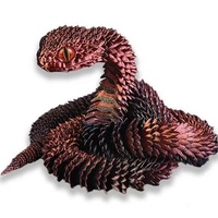 Figura de Serpiente Impresa en 3D, Articulada, Modelo de Juguete Decorativo