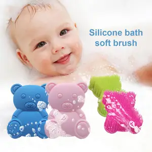 Spazzola per doccia per bambini in silicone per uso alimentare spazzola per shampoo per massaggiatore per cuoio capelluto spazzola per il corpo spazzola per il bagno del bambino