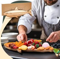 Planche à découper en bois décorative de haute qualité, planche à découper amusante en forme de requin, planche à découper en bois pour la cuisine