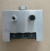 Ensemble de robinetterie de douche et bain en acier inoxydable 304 poli, monocommande, avec barre coulissante et mitigeur de douche douce à effet pluie en céramique, pour appartement et hôtel