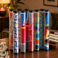 Tube de rangement transparent en acrylique anti-rayures pour tapis de jeu de mahjong domestique jusqu'à 33 pouces