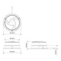 Hochwertige 19W gelbe LED-Blitzlicht-Warn lichter mit permanenter Montage