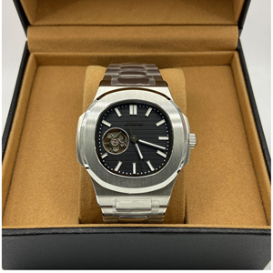 Professional 40mm Men's Stainless Steel Band <b>Mechanical</b> <b>Watch</b> Business NH38 Movement Waterproof with Alarm Feature - Product Image 2