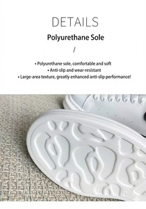 Chaussures de sport en cuir pour femmes, chaussures d'hiver A3 en polyuréthane et caoutchouc, nouvelle mode, polyvalentes, décontractées pour femmes, blanches - Product Image 6