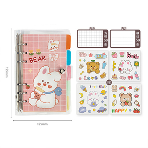 100 Sheets Lưới Lót Trang In Dễ Thương Pocket Kích Thước PVC Bìa Loose Leaf A6 Vẽ Kế Hoạch Máy Tính Xách Tay Cho Cô Gái Món Quà May 2024 - Product Image 4