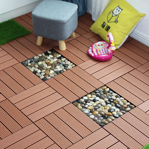Plancher de terrasse moderne en PVC WPC <span class=keywords><strong>30</strong></span> <span class=keywords><strong>cm</strong></span>, couleur bois, pour jardin, extérieur, imperméable, balcon, plancher de terrasse, usage domestique - Product Image 2