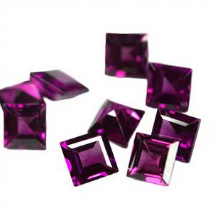 Piedras de Granate Rodolita Púrpura Natural de 4mm, Corte Princesa Facetado, Calibradas, Sueltas, Iridiscentes, Listas para Comprar - Product Image 3