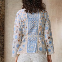 Nouveau rétro ample surdimensionné crochet tricot cardigan fabricant de pull à la mode d'automne pour femmes personnalisé en gros