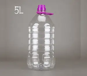 Fabbricazione di plastica bottiglia di olio da cucina preforma per 5 litri olio commestibile bottiglie di plastica con coperchi e maniglie 39 mm 45 mm preforma PET