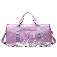 Sac fourre-tout en nylon imperméable de conception de femmes de gymnase de mode Bagages Duffle Sac de voyage avec le compartiment de chaussure