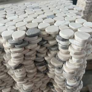 Azulejos de mosaico de piedra Natural personalizados, mármol de adoquín blanco para suelo de pared, diseño de patrón de características, color a juego, tamaño 12 By12 - Product Image 4