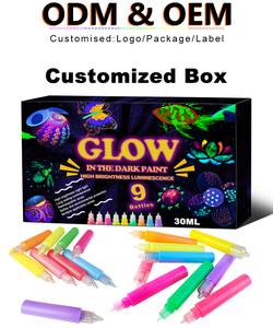 Suministros de Arte, Pintura DIY, Kit de 9 Colores de 30 ml para Niños, Proyectos de Bricolaje No Tóxicos, Pintura Acrílica que Brilla en la Oscuridad, Juego de Pintura Acrílica No Tóxica - Product Image 3