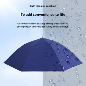 Chapeau parapluie de pêche pour adultes, parfait pour la pêche, le jardinage, le camping, la plage et les activités de plein air, chapeau parapluie soleil et pluie - Product Image 2