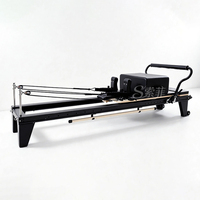 Bodybuilding Langlebige Hochwertige Yoga Vollausziehbare Liege Schwarzes Aluminium Pilates Reformer Gerät Box Jump Board Tragbar