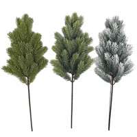 Branches de pin PE artificielles en gros transfrontalier pour les fournitures de décoration d'arbre de Noël