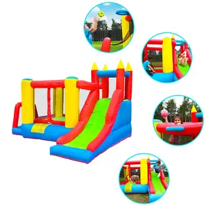 Parco all'aperto al coperto castello gonfiabile gioca a terra tessuto Oxford grande salto Bounce Set scivolo gonfiabile per bambini buttafuori per bambini