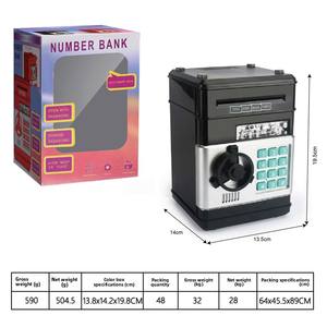 लड़कियों के लिए क्रॉस बॉर्डर गुलाबी राजकुमारी कबूतर बैंक फिंगरप्रिंट पासवर्ड स्वचालित रोलिंग मनी इलेक्ट्रिक साउंड लाइट डिपॉजिट - Product Image 6