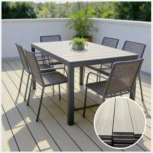 Tarima de PVC de Alto Rendimiento, Impermeable, de Bajo Mantenimiento, Suelo Compuesto Sólido con Capa de ASA para Terraza y Balcón Exterior - Product Image 1