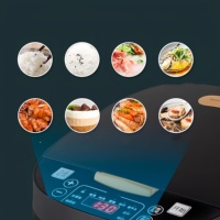 Prêt Stock 5L Cuiseur À Riz Électrique Noir Écran Intelligent Automatique Antiadhésif Periuk Nasi Elektrik pour Hôtel et Usage Domestique