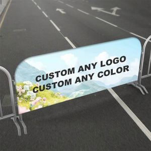 Wholesale Pricing Polyester Crowd Control Barrier <b>Banners</b> Custom Printed PVC Mesh Barricade Covers for Safety Construction Event - Product Image 4