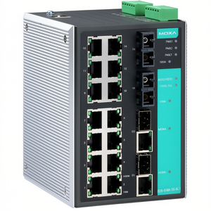 สวิตช์จัดการ Moxa EDS-518A-SS-SC-T แบบ 16 พอร์ต สำหรับติดตั้งบนราง DIN สำหรับอุตสาหกรรม ใช้ในองค์กร รองรับ IEEE 802.3 24V - Product Image 2