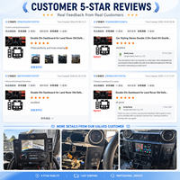 Convient pour Classic Defender Accessoires d'intérieur de voiture Double Din dans un style populaire Fabriqué en matériau ABS durable Kit de tableau de bord