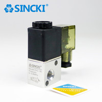 SINCKI Série 3V1 3V1-06 Mini-vanne solénoïde à commande externe NC 3/2 voies DC12V DC24V AC110V AC220V G1/8