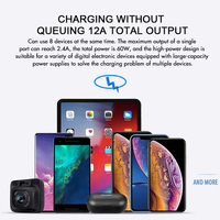 Chargeur de téléphone et tablette USB multi-ports sans fil de haute qualité 40W QC3.0 PD à charge rapide Type-C