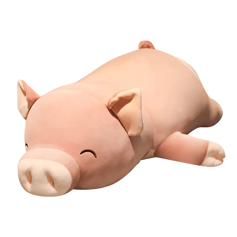 Ücretsiz örnek büyük burun doldurulmuş pembe domuz peluş oyuncak yumuşak aşağı pamuk domuz peluş oyuncak sevimli şeftali popo peluş domuz sarılma yastık oyuncak