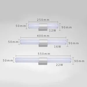12W 16W 22W LED Bathroom Vanity Light White <strong>Silver</strong> Mirror Lighting Fixture Wall Sconce Indoor Modern <strong>Lamp</strong> - Product Image 6