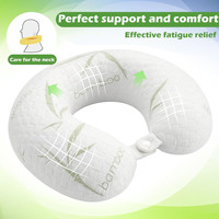 Oreiller de voyage 100 % bambou en mousse à mémoire de forme pour le soutien du cou et le repos de la tête