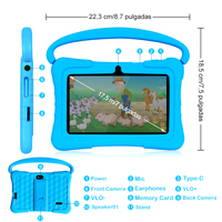 7 pouces enfants tablette 4GB 32GB enfants tablette Pour Enfant pré-installé application éducative Android 14 tablette pour garçons filles cadeau