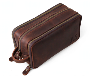 <b>Groomsmen</b> <b>Gift</b> Proposal Waterproof Leather Toiletry <b>Bag</b> Men's Dopp Kit Travel Shaving Organizer Wedding Groomsman <b>Gift</b> - Product Image 1