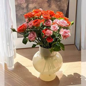 แจกันแก้วที่เรียบง่ายสง่างามของตกแต่งบ้านสำหรับดอกไม้ที่ปลูกใน<span class=keywords><strong>น้ำ</strong></span>จืดงานฝีมือสำหรับจัดแสดง - Product Image 4