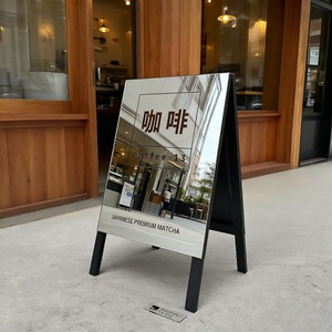 High Quality Stainless Steel Mirror A-<b>frame</b> Sign Board Customized Outdoor a <b>Frame</b> Sidewalk Signs for Store - Product Image 4